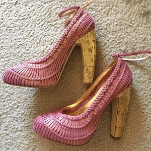 SOLD Pink Metallic Pumps